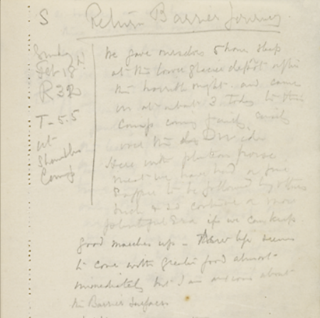 Дневник Роберта Скотта, 18 февраля 1912, скан